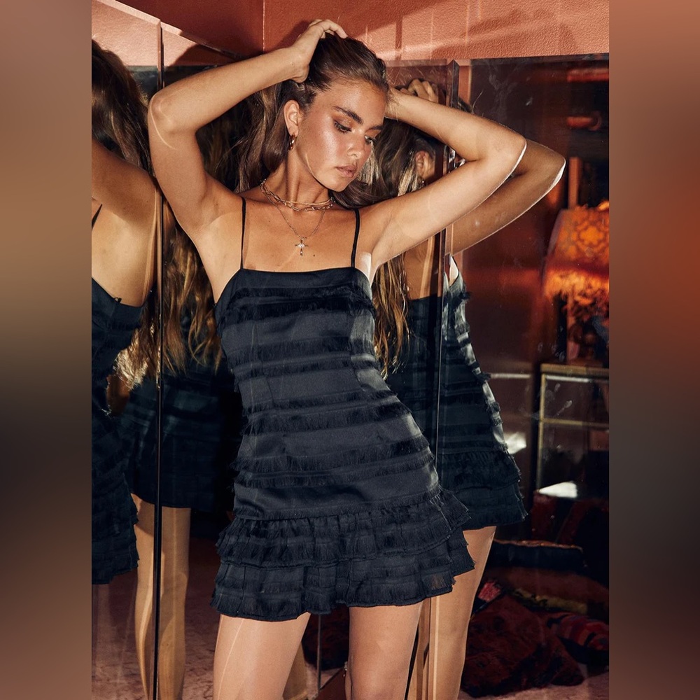 Princess Polly Molina Mini Dress | Size 8 | Black